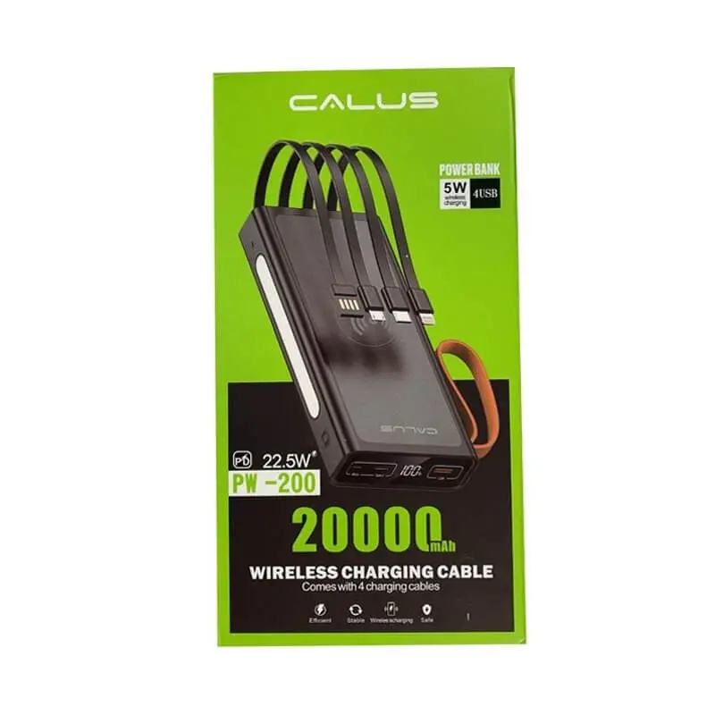 پاوربانک کالوس مدل PW-200 -1ظرفیت 20000 میلی‌آمپر‌ ساعت